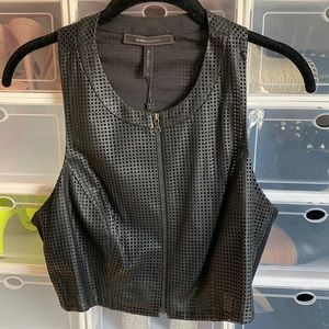BCBG Maxazria. Leather like top. New with tags.